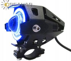Zdjęcie 1xHALOGEN MOTOCYKLOWY U7 +RING Blue+WŁĄCZNIK CZARN - Pruszków