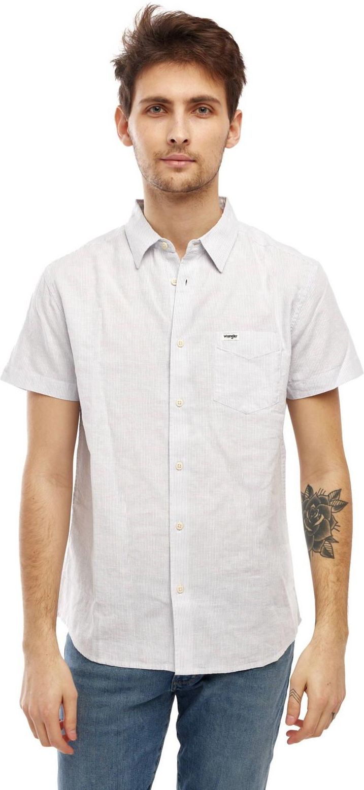 Wrangler Ss 1 Pkt Shirt Men Shirt, mid stone