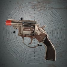 Zdjęcie Dromader Pistolet Rewolwer Srebrny Metalowy Na Spłonkę - Małomice