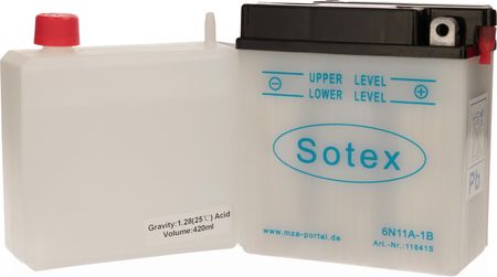 Akumulator Sotex Mza 6N11A1B 6V 11Ah Simson S51