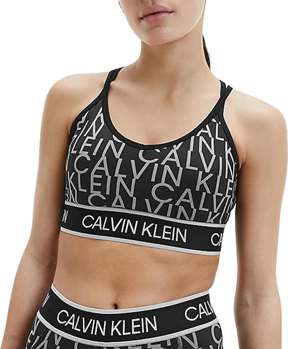 Stanik Calvin Klein Medium Support Sports Bra - shocking print