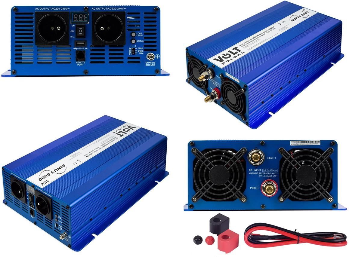 фото Перетворювач (інвертор) DC-AC Volt Polska Eco 6000 12V 6000/3000W (3SIPS60001)