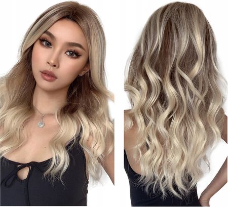 Luvu Peruka Włosy Jak Naturalne Jasny Blond Lace Front