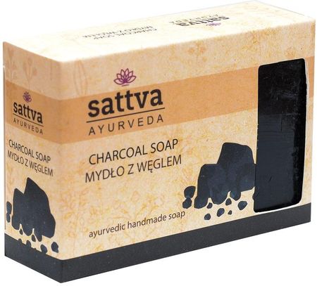 Sattva Body Soap Indyjskie Mydło Glicerynowe z Węglem Charcoal 125 g