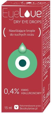 EyeLove Dry Eye Drops Krople do oczu - 0,4% hialuronianu sodu 15 ml