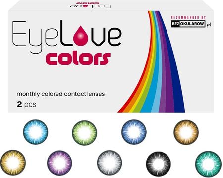 EyeLove Colors Soczewki Kolorowe Moc 0,00 2 szt.