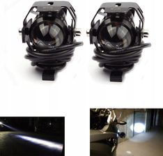 Zdjęcie 2 x HALOGEN MOTOCYKLOWY U5 MINI+WŁĄCZNIK 5W BLACK - Sulejówek