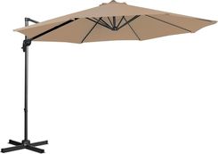 Zdjęcie Uniprodo Parasol Ogrodowy Wiszący Szarobrązowy Okrągły Ø300cm Uchylny Uni Umbrella 2R300Ta N - Lubsko