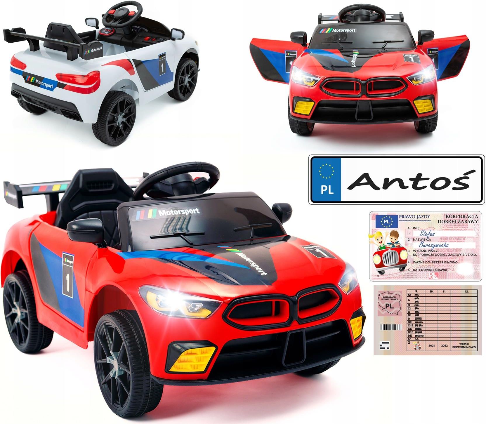 Samochód AUTO autko na akumulator LEDY MP3 PILOT - zdjęcie 1 Samochód AUTO autko na akumulator LEDY MP3 PILOT
