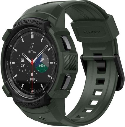 Spigen Etui Obudowa Rugged Armor Pro Galaxy Watch 4 Classic 46mm Military Green (8809811858969Acs04326)