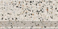 Zdjęcie Cer-Art Gres Szkliwiony Stopnica Terrazo Multicolor Lappato 29,8x59,8 Cersanit - Człuchów