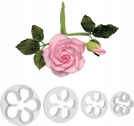 Wykrawacze do kwiatów z masy cukrowej Róża 4szt (02c0cc35)