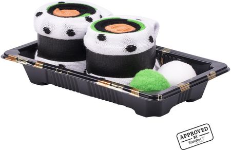 Skarpetki zielone damskie męskie SOXO sushi w pudełku