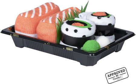 Zestaw 2x Skarpetki damskie męskie kolorowe SOXO sushi w pudełku