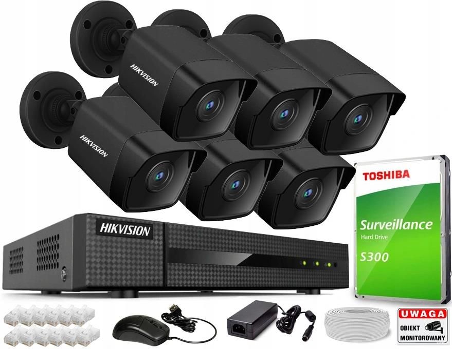 Zestaw Do Monitoringu HIKVISION ZESTAW MONITORINGU IP 6 KAMER 4MPX REJESTRATOR Ceny I Opinie