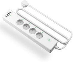 Meross Listwa Zasilania 4 Gniazda+Usb Homekit MSS425FHK