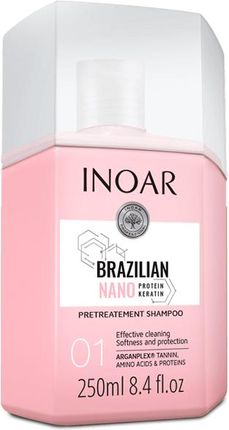 Inoar Brazilian Nano Protein Keratin Shampoo 01 Szampon Głęboko Oczyszczający Przed Zabiegami 250 ml