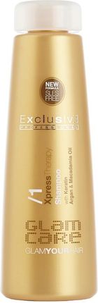 Exclusive Glam Care Xpress Therapy /1 Sls Free Shampoo Szampon Do Rekonstrukcji Włosów Z Keratyną Arganem Złote Proteiny 1000 ml