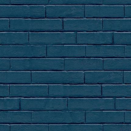 Good Vibes Tapeta Brick Wall Niebieska