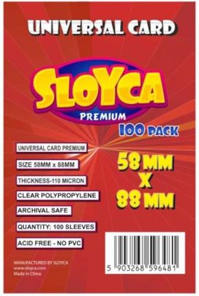 Sloyca Koszulki Universal Card Premium 58x88mm 100szt