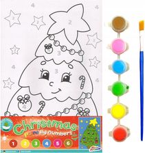 Zdjęcie Obraz Do Malowania Świąteczna Kolorownka + farby - Chojnice