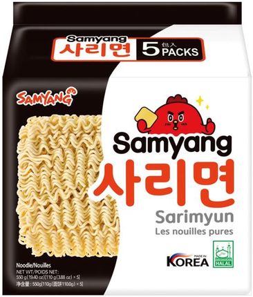 Samyang Plain Noodle Only Sarimyun Makaron Instant Bez Dodatków 5x110G