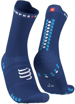 Compressport Skarpety Tenisowe Pro Racing Socks V4.0 Run High 1P Sodalite Fluo Blue