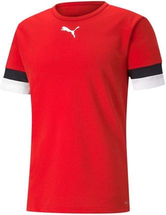 Puma Męski T Shirt Team Rise Jersey Red Black White