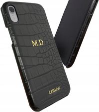Etui Monogram case inicjał do iPhone Xr + Szkło
