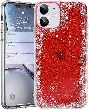 Clear Case do Iphone 12 Pro Max Czerwony