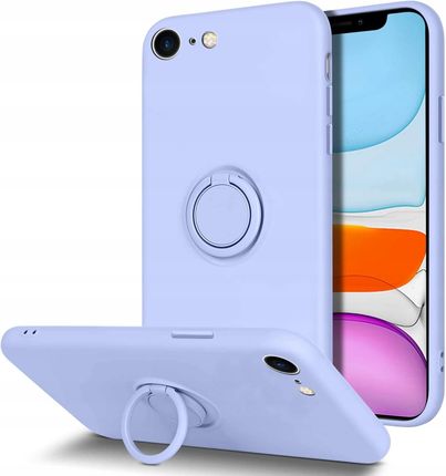 Etui Do Iphone 7 Silikon Kolor Ring Holder + Szkło