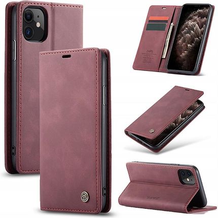 Caseme Etui Portfel Pokrowiec Iphone 11 czerwony - zdjęcie 6