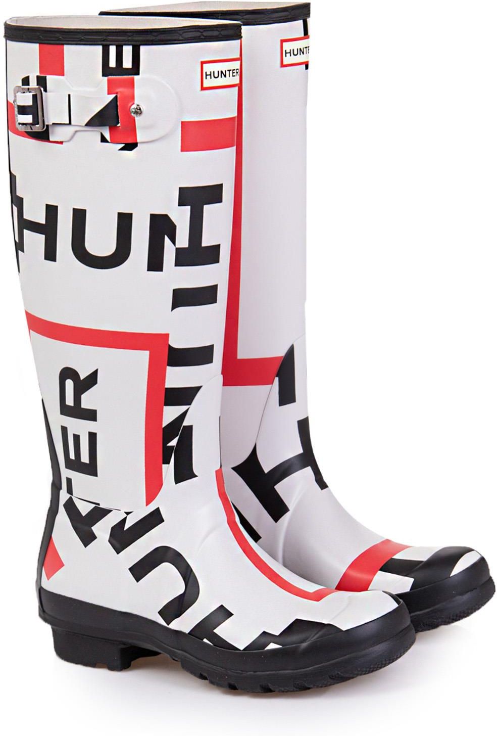 Hunter Original Play Short Exploded Logo Rain Boots Hunter Rain Boots WOMENS PLAY SHORT EXPLODED LOGO PRINT BOOT  main image 2