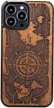 Drewniane Etui Na Iphone 13 Pro Max Róża Wiatrów - zdjęcie 4