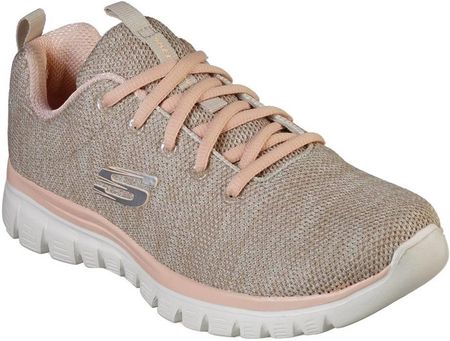 Skechers damskie buty sportowe Graceful Twisted Fortune 12614 NTCL Natural/Coral