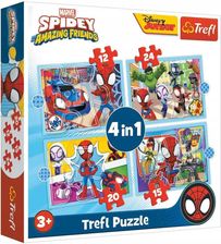 Zdjęcie Trefl Puzzle 4W1 Ekipa Spidaya Spiday i Przyjaciele 34611 - Kraków
