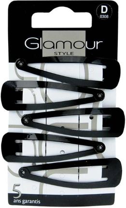 Glamour Klasyczne Spinki Do Włosów Czarne 5Szt
