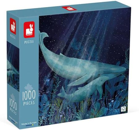 Janod Puzzle Artystyczne Wieloryby w Głębinie 1000 el J02512