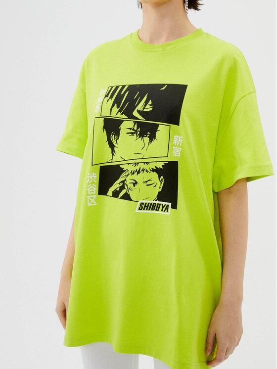 Togoshi T-Shirt TG22-TSD013 Zielony Oversize - Ceny i opinie