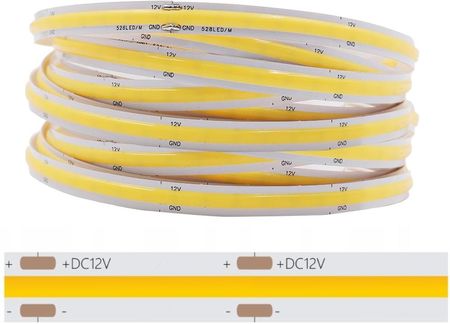 Media-Comp Taśma Led Cob 12V Ciepła 1m 11W/m linia Led (COB312CIEPŁA1M)