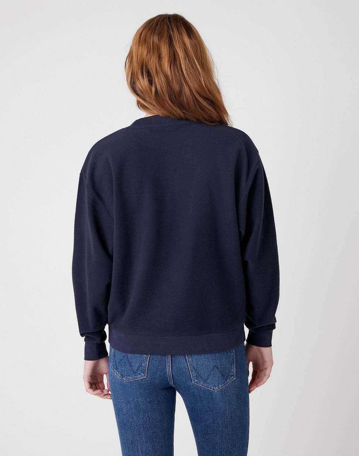 DAMSKA BLUZA WRANGLER HIGH RIB RETRO SWEAT PARISIAN NIGHT