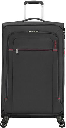 Poszerzana walizka duża American Tourister Crosstrack - grey/red