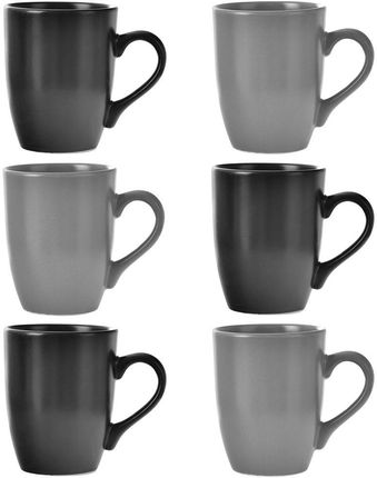 Orion zestaw kubków z uchem do picia kawy herbaty napojów ceramiczny szary ALFA 350 ml 6 szt.