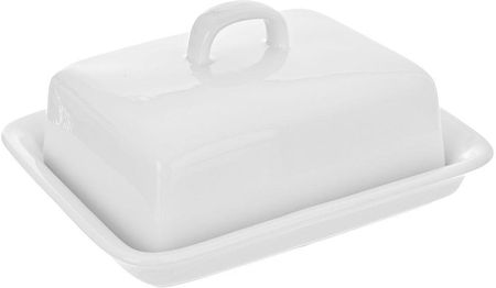 Maselniczka maselnica pojemnik na masło ceramiczna biała