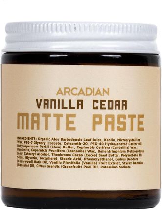 Arcadian Vanilla Cedar Matte Paste  Pasta do włosów matowe wykończenie 115g