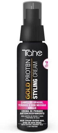 Tahe Gold Protein krem do stylizacji włosów farbowanych puszących się 100ml