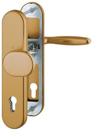 Klamka-pochwyt Hoppe Verona do drzwi zewnętrznych w kolorze starego złota F4