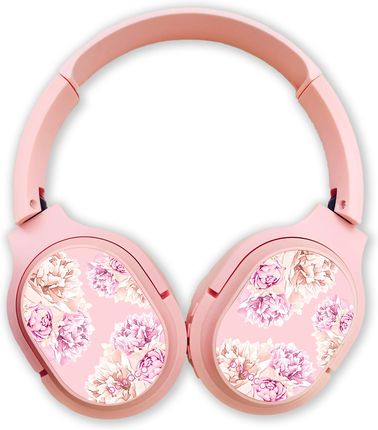Babaco Bezprzewodowe słuchawki stereo z mikrofonem Flowers 001 Różowy (BHPWFLOW001)