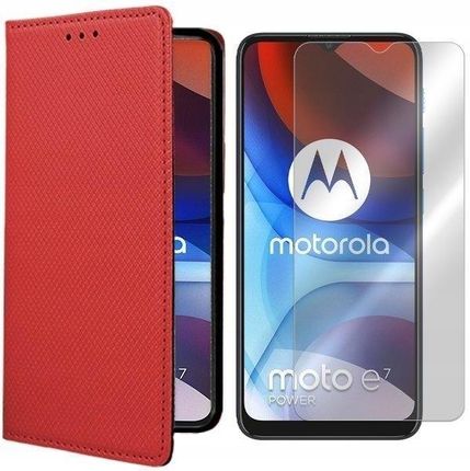 Etui Do Motorola Moto E7 Power Case Magnet + Szkło