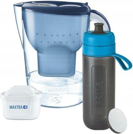 Dzbanek filtrujący BRITA Marella XL 3,5L niebieski + 2 filtry MAXTRA+ PP + butelka